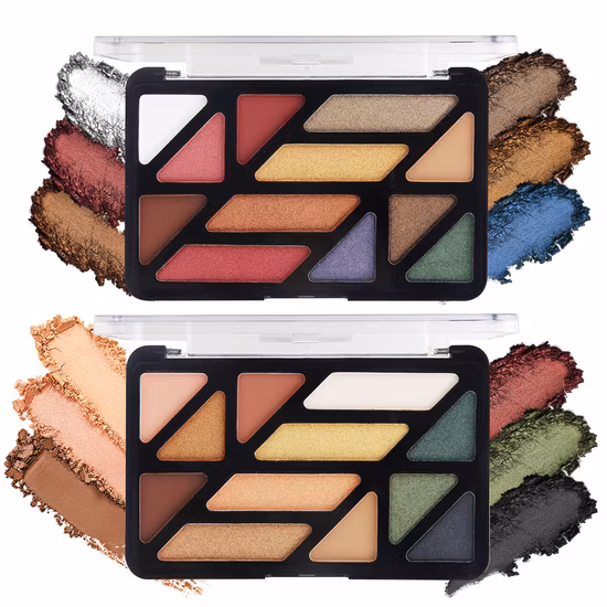 Bandeja de sombra de ojos de 12 colores, mate nacarado tierra, nuevo maquillaje de ojos ahumado verde