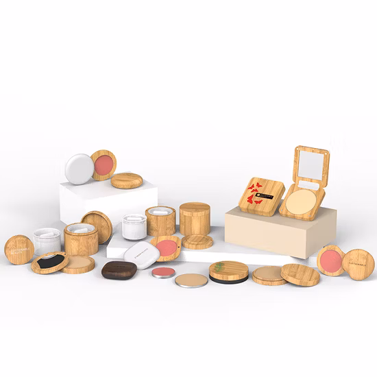 Tlm SPF35 Maquillaje 2 colores Cara Etiqueta privada OEM Polvo prensado Brillo Base natural Aceite de control Polvo compacto para toda la piel